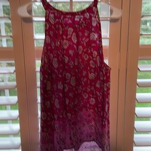 Hot pink halter-ish top